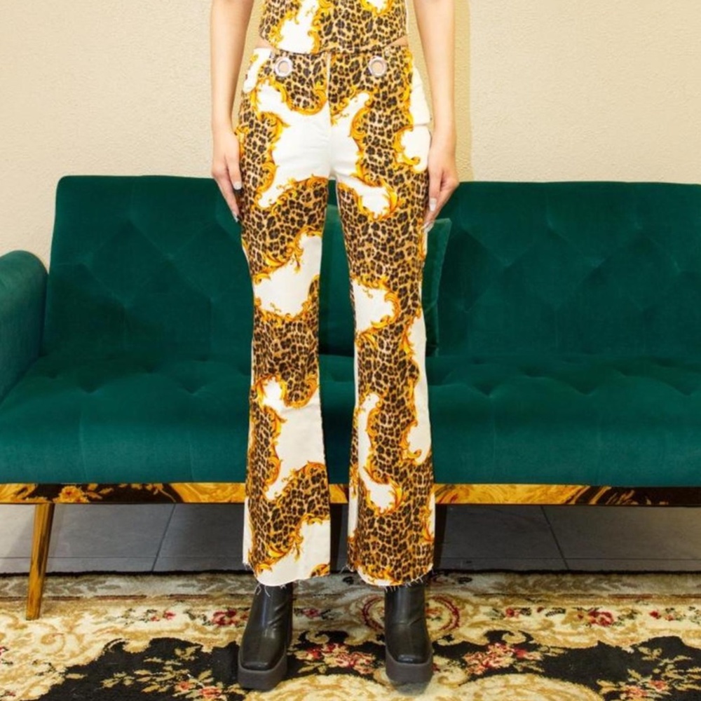 NWT Miaou x UO Exclusive Printed Morgan Jeans size M - Picture 2 of 4